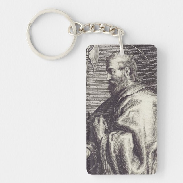 St. Matthew the Evangelist - Fine Art Reproduction Keychain (Front)