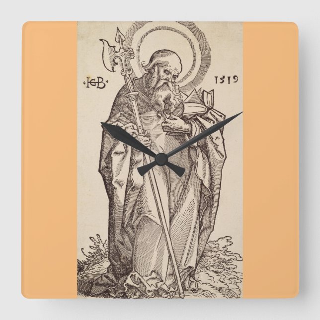 St. Matthew the Evangelist - Fine Art Reproduction Square Wall Clock (Front)