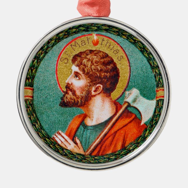 St. Matthias the Apostle (JMAS 09) Metal Ornament (Front)