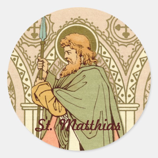 St. Matthias the Apostle (RLS 11) Classic Round Sticker (Front)