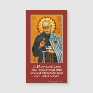 St. Maximilian Kolbe Icon Prayer Magnet