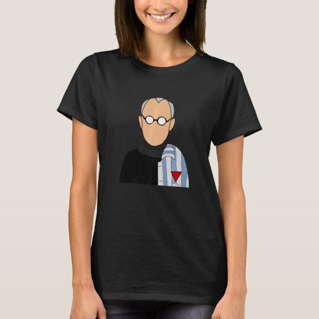 St Maximilian Kolbe Two Crowns Catholic Saint  Pol T-Shirt (Front)