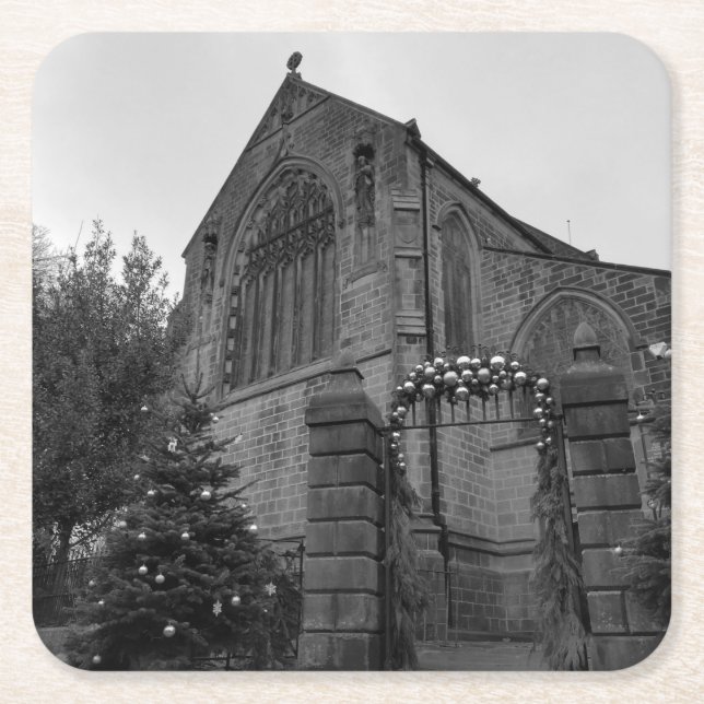 St Michael and All Angels' Church Square Paper Coaster (Front)