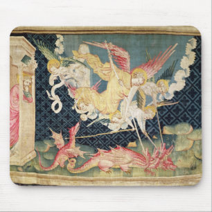 St. Michael and his angels fighting the dragon Mouse Pad