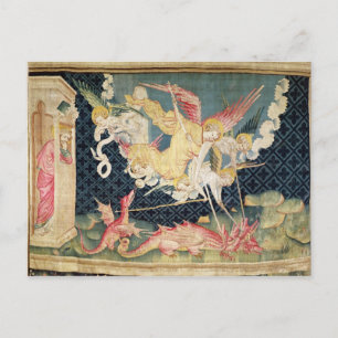St. Michael and his angels fighting the dragon Postcard