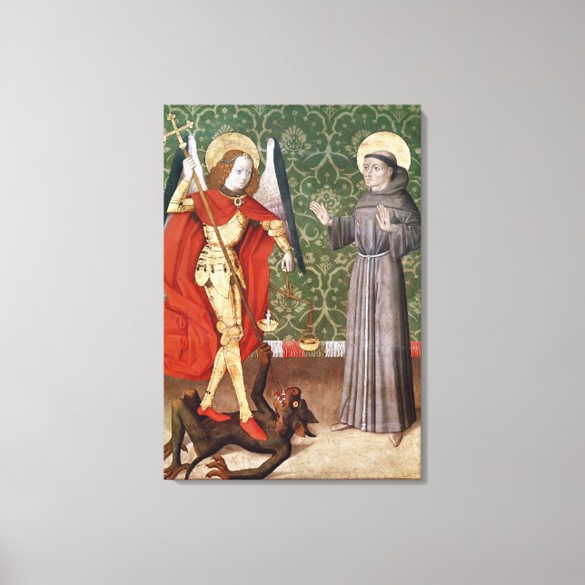 St. Michael and St. Francis of Assisi, c.1480 Canvas Print (Front)