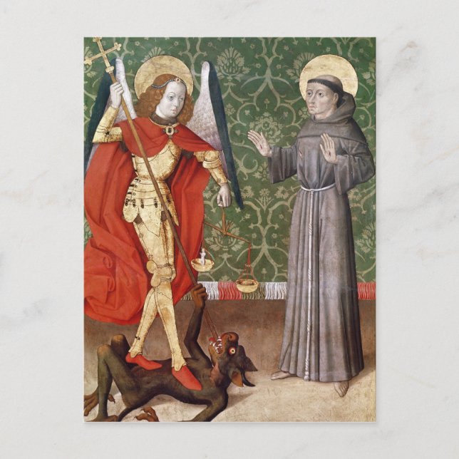 St. Michael and St. Francis of Assisi, c.1480 Postcard (Front)