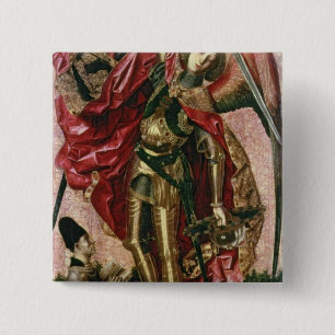 St. Michael and the Dragon 2 Inch Square Button