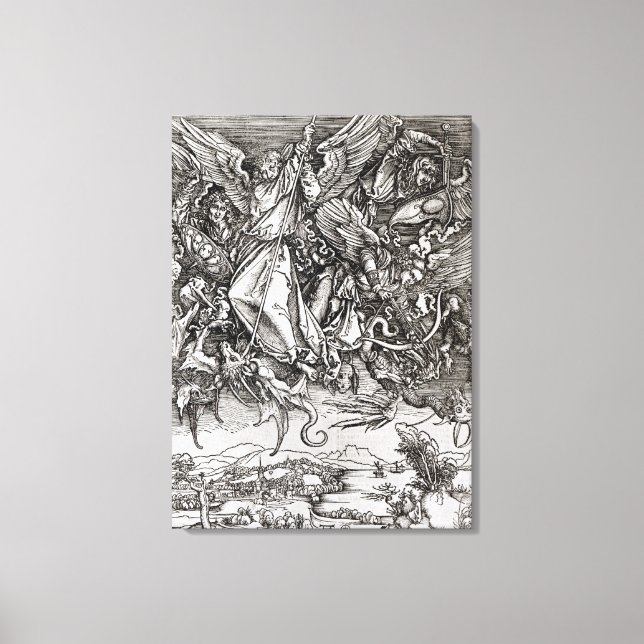 St. Michael and the Dragon, from a Latin Canvas Print (Front)