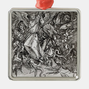 St. Michael and the Dragon, from a Latin Metal Ornament