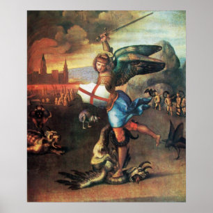 St MICHAEL AND THE DRAGON Poster