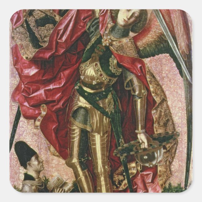 St. Michael and the Dragon Square Sticker (Front)