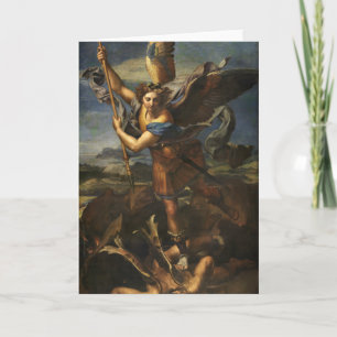 St. Michael and the Satan - Raphael Card