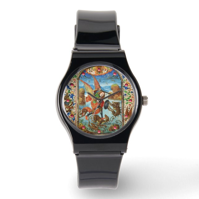 ST. MICHAEL ARCHANGEL AND DRAGON Flemish Miniature Watch (Front)