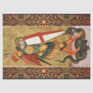 St. Michael Archangel and Dragon Sienese Tissue Paper