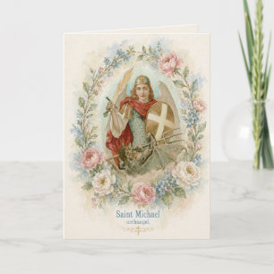 St Michael Archangel Catholic Blessing Card