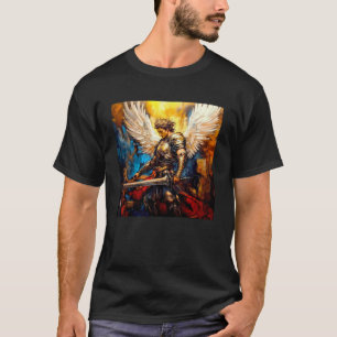 St Michael Archangel Catholic Saints Design for M T-Shirt