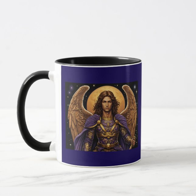 St Michael Archangel Catholique Café Mug (Gauche)
