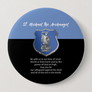 St. Michael Archangel Prayer Thinking of You 4 Inch Round Button