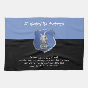 St. Michael Archangel Prayer Thinking of You Kitchen Towel