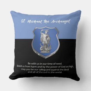 St. Michael Archangel Prayer Thinking of You Throw Pillow
