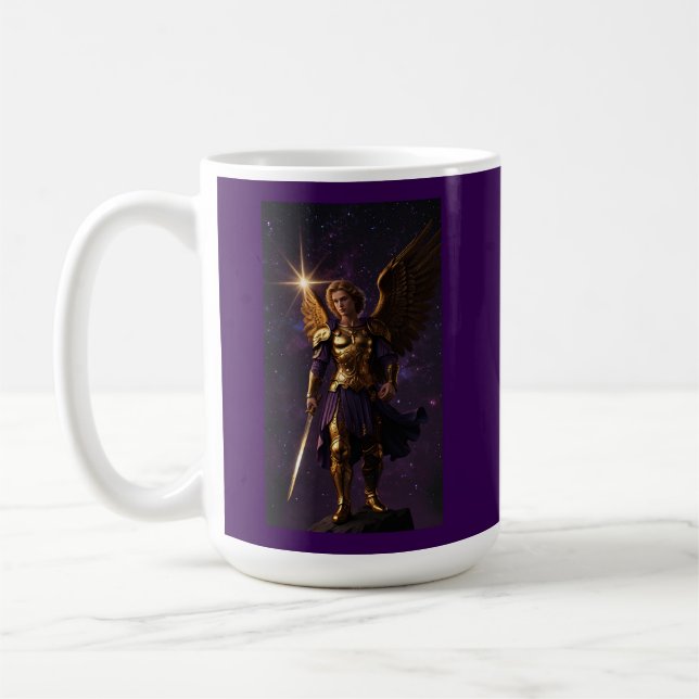  St Michael Archangel Roman Catholic Inspirational Coffee Mug (Left)