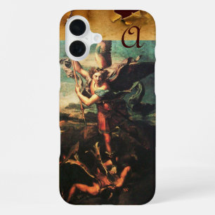 St MICHAEL ARCHANGEL VANGUISHING SATAN Monogram iPhone 16 Plus Case