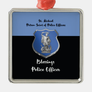 St. Michael Blessings to New Police Officer Metal Ornament