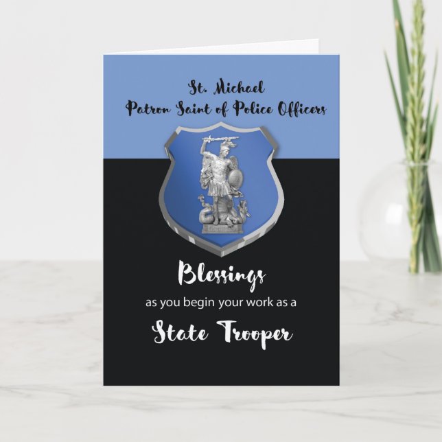 St. Michael Blessings to New State Trooper Card (Front)