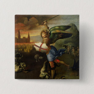 St. Michael, c.1503-05 2 Inch Square Button