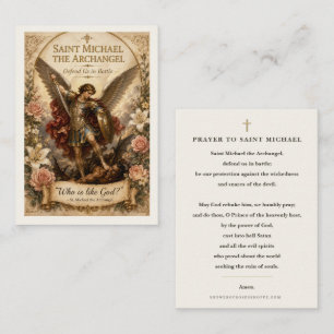 St Michael Defend Us Prayer Catholic Holy Card
