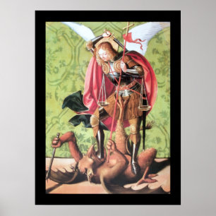ST. MICHAEL ,DRAGON AND JUSTICE POSTER