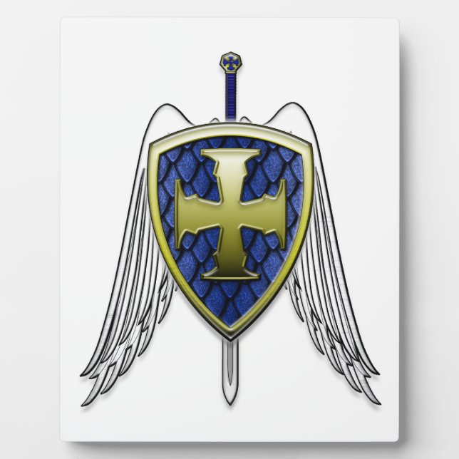 St Michael - Dragon Scale Shield Plaque (Front)
