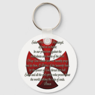 St Michael - Iron Cross Keychain