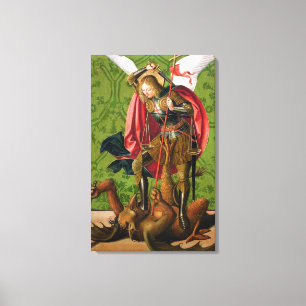 St. Michael Killing the Dragon Canvas Print