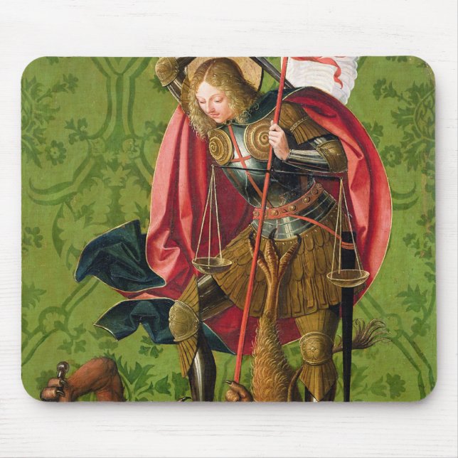 St. Michael Killing the Dragon Mouse Pad (Front)