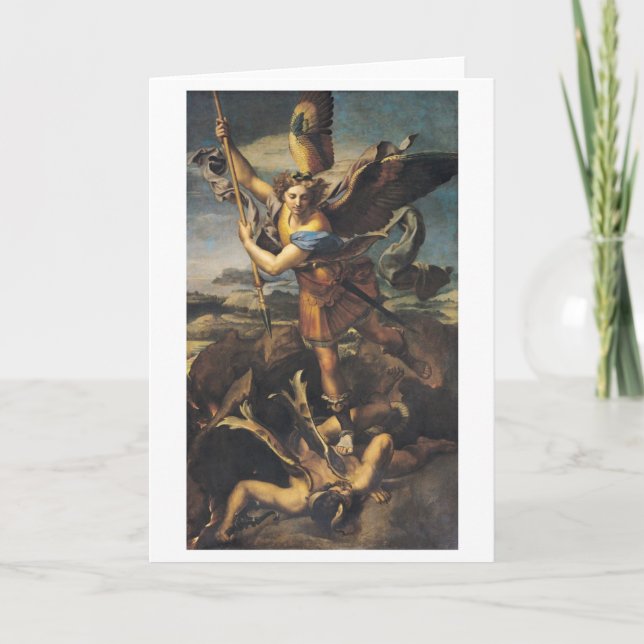 St. Michael Overwhelming the Demon, 1518 Card (Front)