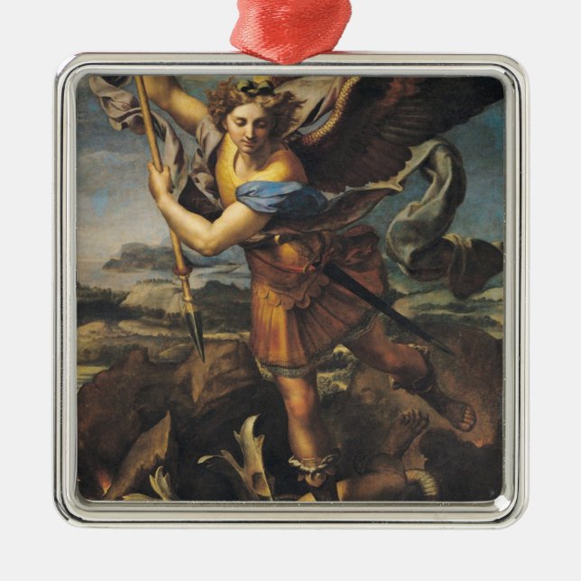 St. Michael Overwhelming the Demon, 1518 Metal Ornament (Front)