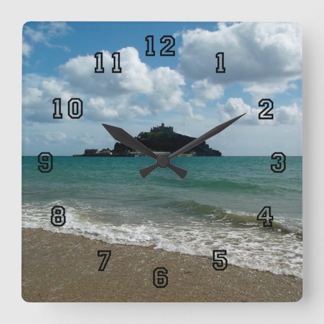 St Michael’s Mount Marazion Cornwall England Square Wall Clock (Front)