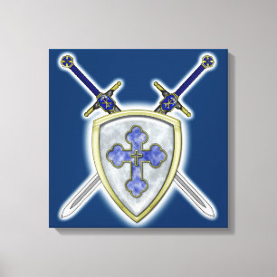 St Michael - Swords and Shield Canvas Print