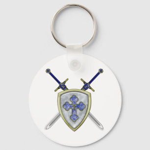 St Michael - Swords and Shield Keychain