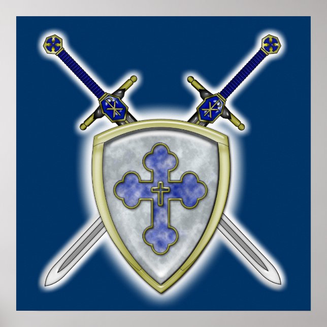 St Michael - Swords and Shield Poster (Front)
