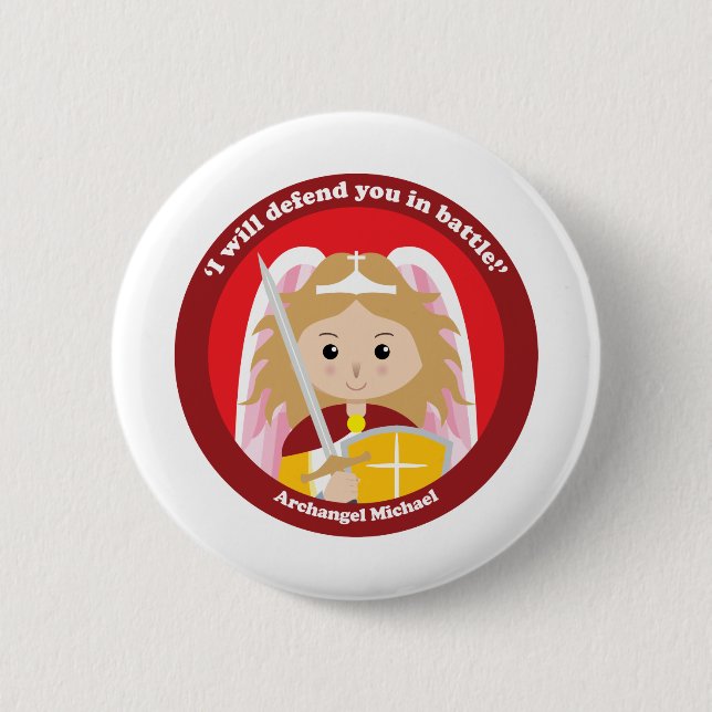 St. Michael the Archangel 2 Inch Round Button (Front)