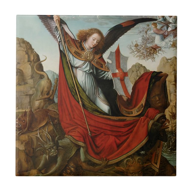 St Michael the Archangel Angel Saint - Gerard Tile (Front)