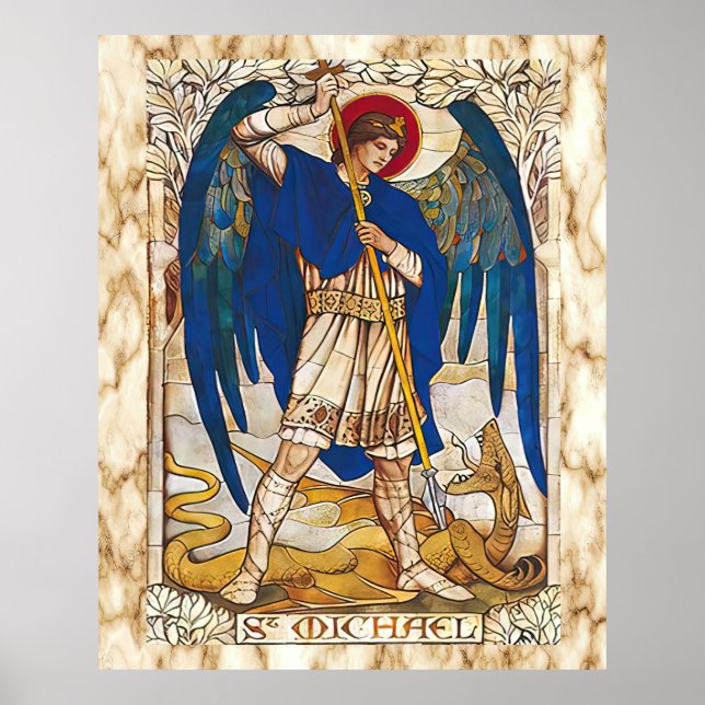 St MIchael the Archangel Angel Saint Poster (Front)