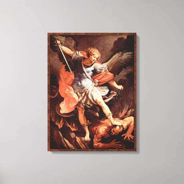 St. Michael the Archangel by Reni Good vs Evil Canvas Print (Front)