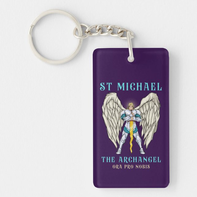St Michael The Archangel Catholic Prayer Keychain (Front)
