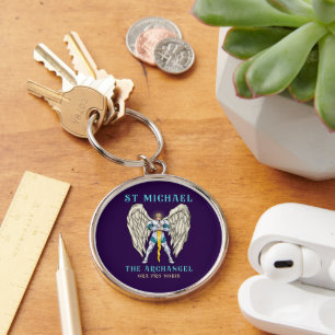 St Michael The Archangel Catholic Prayer Keychain