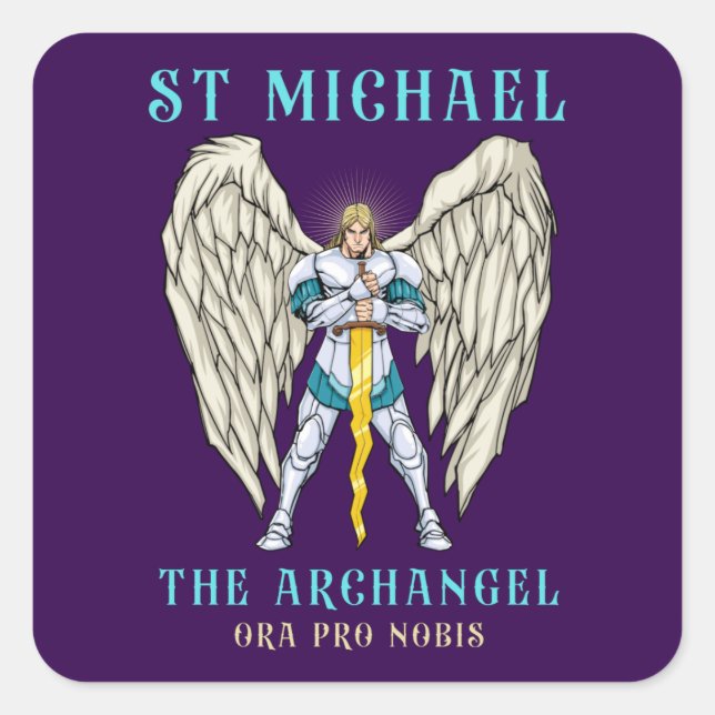 St Michael The Archangel Catholic Prayer Stickers (Front)