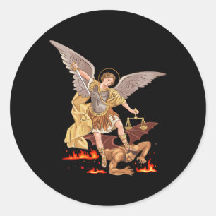 St Michael The Archangel Classic Round Sticker
